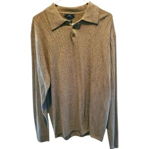 DOCKERS MEN'S LONG SLEEVE BEIGE SWEATER XL